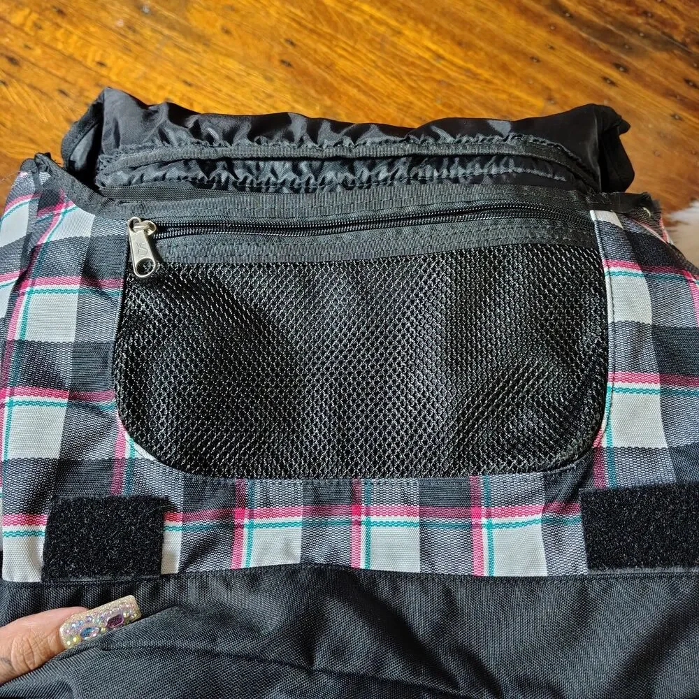 Y2K Plaid Jansport Messenger Crossbody Bag